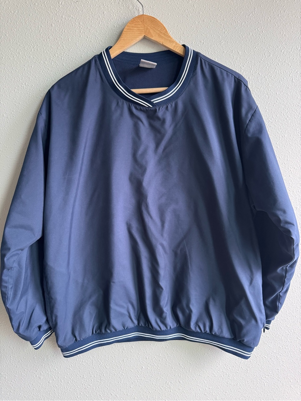 90s Nike Navy Blue Windbreaker Pullover Large